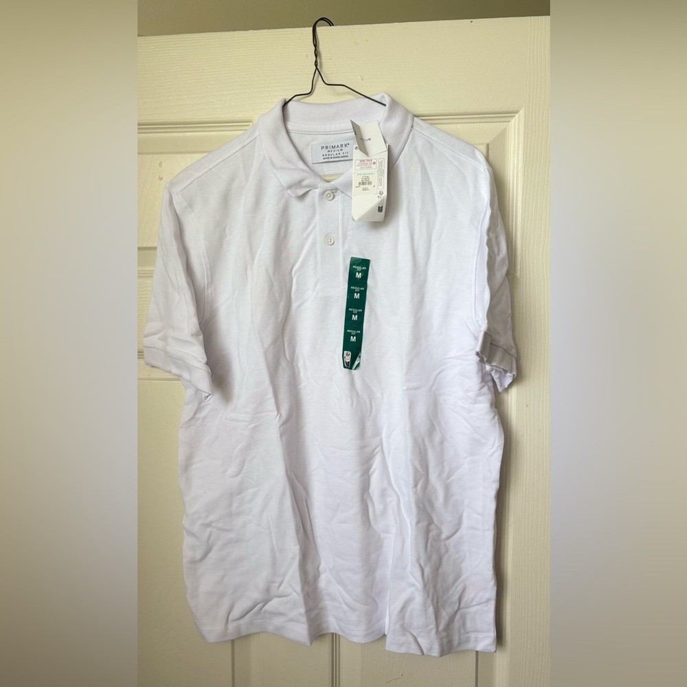 Primark White and green Men's Polo Shirt